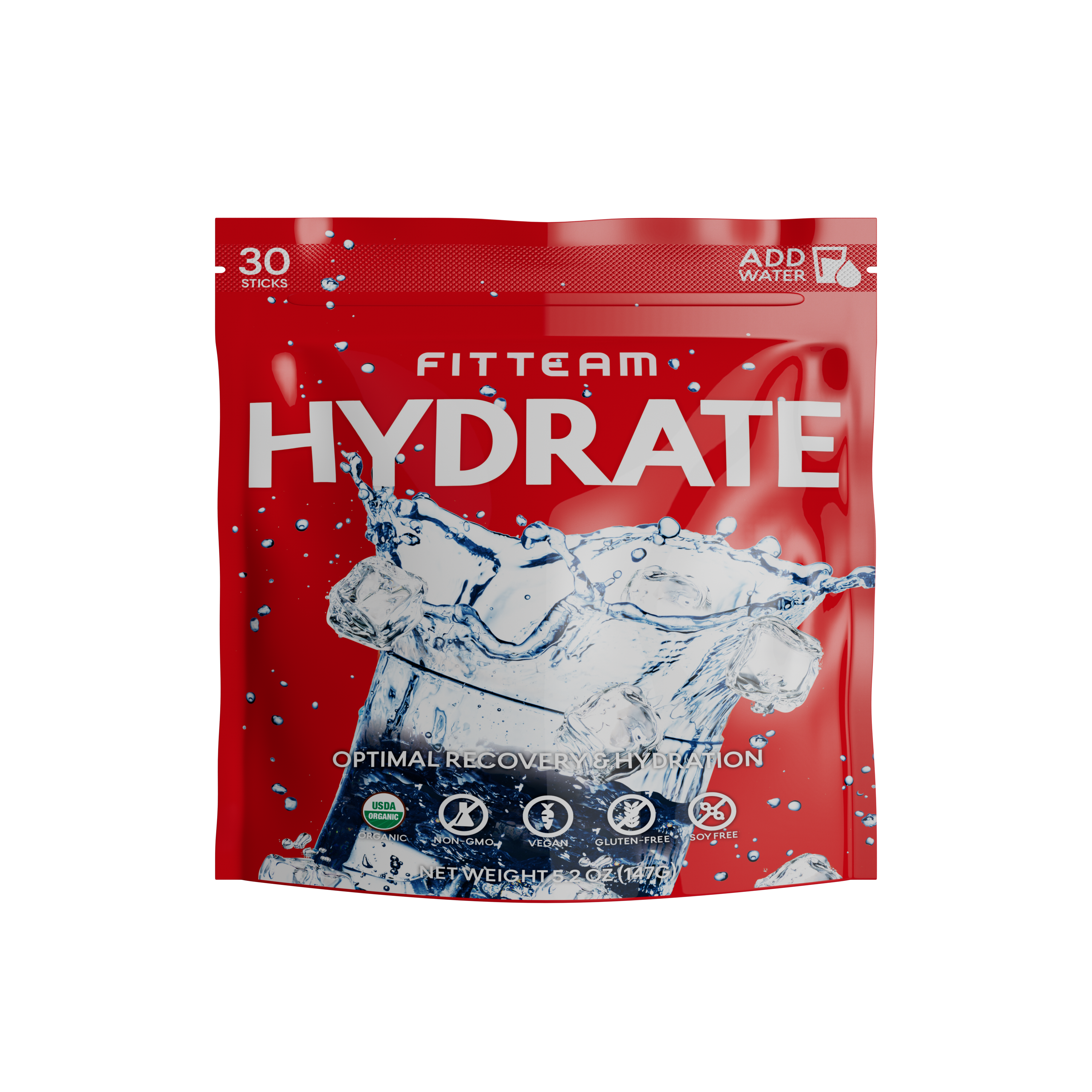 Hydrate with FITTEAM's Healthy Water Additives